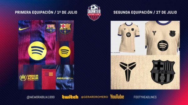 Spanish media: Barcelona will release the new season jersey in early July, among which the away jersey will be jointly named Kobe