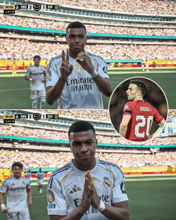 Mourn on Ruta! After Mbappe scored on the side hook, he made a 20-game gesture to the camera + put his hands together