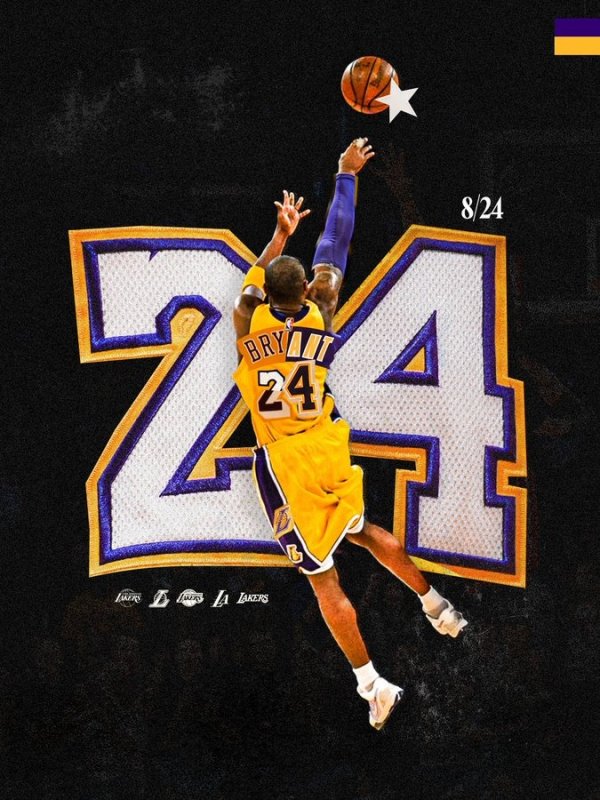 Memorial to Kobe! Lakers official posts Kobe s photos: August 24 - Mamba Day