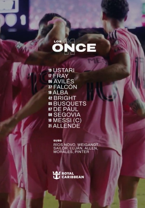Miami International vs. Charlotte starts: Messi leads, Suarez suspends