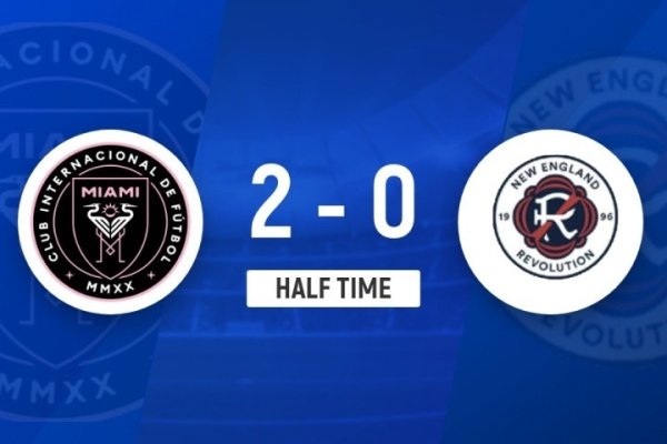 Halftime - Miami International 2-0 New England Revolution Messi sends 2 wonderful passes to help Allende Alba score