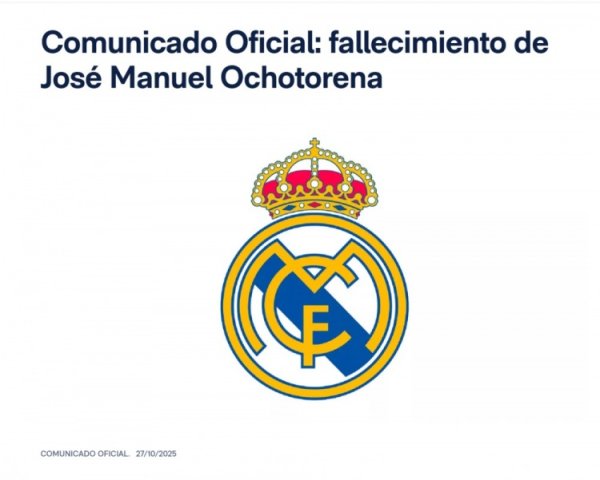 Official: Real Madrid deeply mourns the passing of legendary goalkeeper Ocho Torena