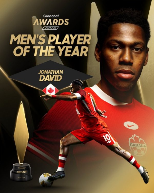 Official: David was selected as the North American and Caribbean Football Confederation Men’s Footballer of the Year.