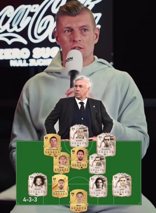 Kroos evaluates the best team in history: Melo is on the list, Neuer and Zizou are on the list, Anshuai is the head coach